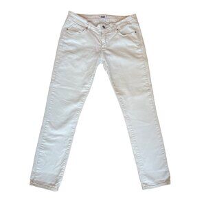 Paige Peg Skinny Jeans Women's Size 28 Denim Slim Straight Mid Rise White Casual
